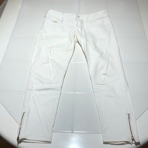 Lilly Pulitzer White Worth Skinny Mini Zip Jeans